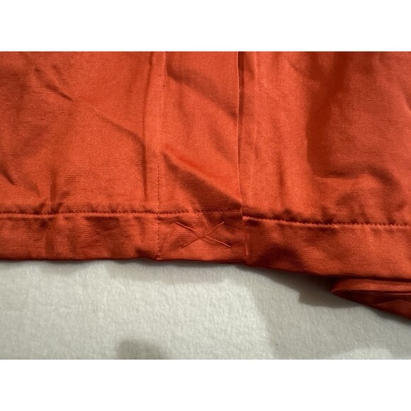 Free People Satin Silk Orange Rust Tailored Long Blazer Jacket Womens Large - Picture 14 of 16